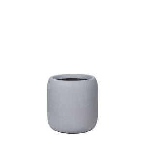 Малка саксия от фибърклей сив гранит с помпа и буче - Φ32x34см