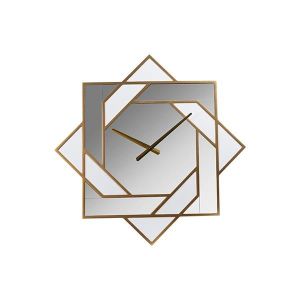 МЕТАЛЕН СТЕНЕН ЧАСОВНИК БЯЛ-ЧЕРЕН 60X4X60СМ