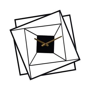 МЕТАЛЕН СТЕНЕН ЧАСОВНИК ЧЕРЕН 45X4X45СМ