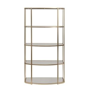 Метална етажерка, златист, 81х30.5х154см