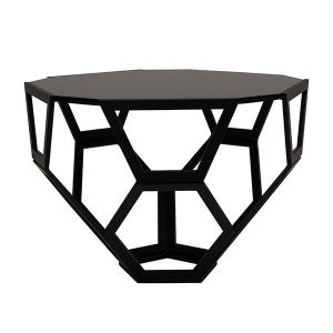 Метална помощна маса черна 69.5x69.5x48.5 см