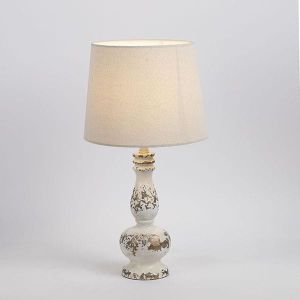 Настолна лампа от полирезин бяла 25x48см