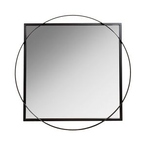 Огледало металик черно 70x4x70см