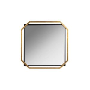 Огледало металик черно-златно 56x3x56см