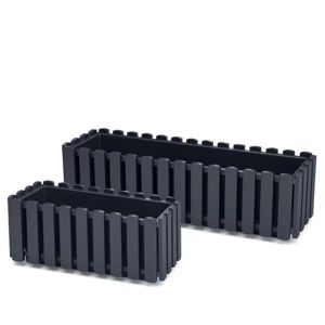ПЛАСМАСОВО САНДЪЧЕ ЗА ЗАСАЖДАНЕ BOARDEE FENCYCASE, АНТРАЦИТ, 38X18X6 СМ