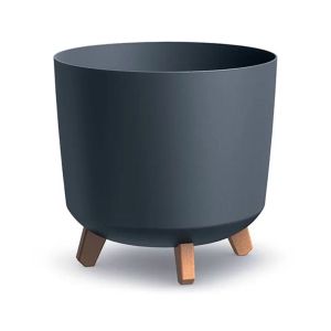 ПЛАСТМАСОВА САКСИЯ GRACIA ЦВЯТ АНТРАЦИТ D30X28,5СМ