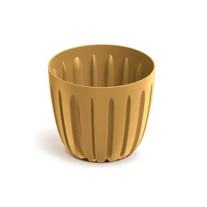 ПЛАСТМАСОВА САКСИЯ WARIO С ЦВЯТ ГОРЧИЦА, 14X12,5 СМ