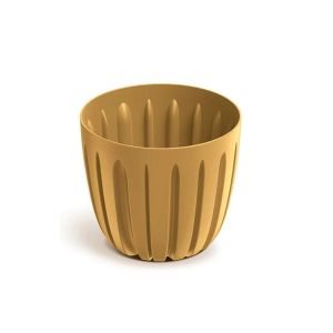 ПЛАСТМАСОВА САКСИЯ WARIO С ЦВЯТ ГОРЧИЦА, 17X15 СМ