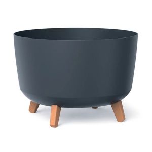 ПЛАСТМАСОВА САКСИЯ ГРАЦИЯ ЦВЯТ АНТРАЦИТ 34Х34Х24СМ