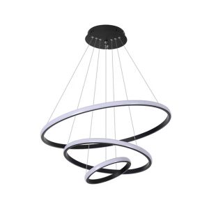ПОЛИЛЕЙ RINGS LED МЕТАЛ С ЧЕРЕН АБАЖУР D60X100СМ