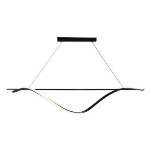 Полилей алуминиево-силиконов Led 12w 780lm 3000k 1200x1400mm черен Arte Illumina Waves