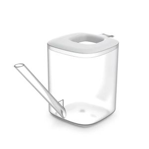 ПРОЗРАЧНА БЯЛА ПЛАСТМАСОВА ЛЕЙКА TUBI 24X10X14CM