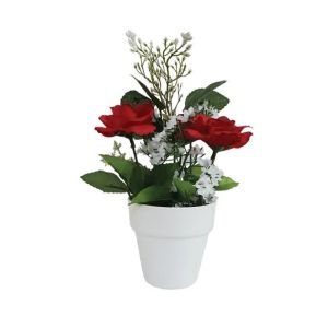 Саксия Fl-9 с червен артиер - вис. 22 см