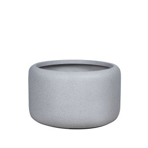 Саксия от фибърклай сив гранит, помпа, буче, къс, голям - Φ55x33см