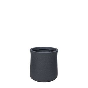 Саксия от черен гранит фиберклей казани малка - Φ28.5x30.5см