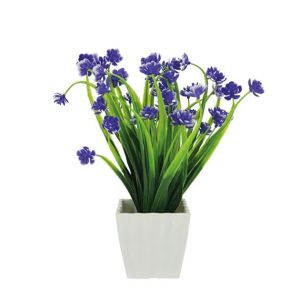 Саксия с лилави цветя - 8x8x23см 96/кутия