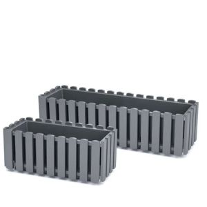 САНДЪЧЕ ЗА ЗАСАЖДАНЕ BOARDEE FENCYCASE, СИВА, КАМЕННА, 58X18X16 СМ