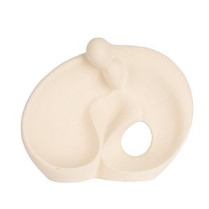 Скулптура керамични фигури бежови 21.8x9.5x17.7см