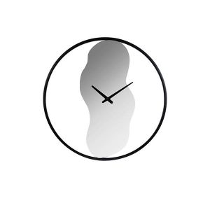 СТЕНЕН ЧАСОВНИК МЕТАЛ-СТЪКЛО ЧЕРЕН 60X4.5X60СМ