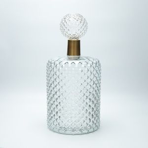 СТЪКЛЕНА ГАРАФА С ЧАША 38X17СМ