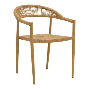 ФОТЬОЙЛ RAYANA, ПОДРЕЖДАЩ СЕ ЕДИН ВЪРХУ ДРУГ, АЛУМИНИЙ - ПОЛИРАТАН В ЕСТЕСТВЕН НЮАНС 56X61.5X77.5СМ