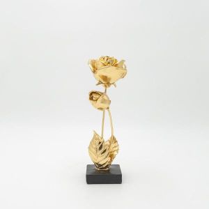 Цветя от полирезин златисто - черно 8.5x8.5x26см