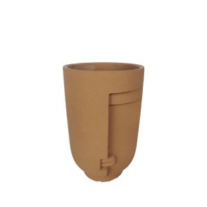 Циментова саксия с теракотово лице - Φ14.5x23см 6/6 кутия