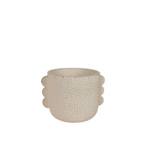 Циментова саксия с цикладитен крем релиф Zagre - 17.5x14x13см 12/12 кутия