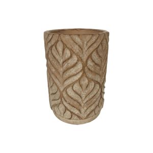 Циментова торбичка с релефни кафяви листа - 14x22.5 см 6/6 кутийки