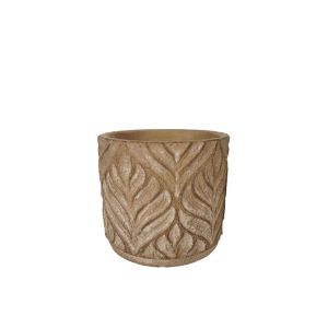 Циментови цветета с кафяви листа, релефни - Φ13.5x13см 12/12 кутия