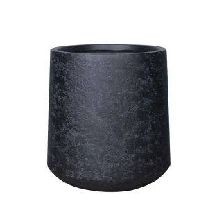 Черно 06-94822-l//комплект саксии от фибърклай/3 високи кръгли от черен гранит - д: 52x52x56см 16/pal