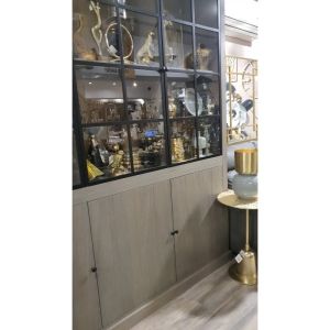 Витрина Future масивно дърво дъб антик 185x45x230см