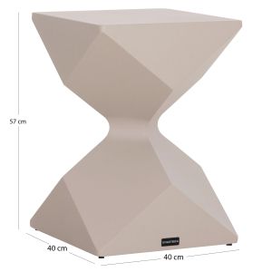 HIGH SIDE TABLE ZANDER SM6493.04 BEIGE ALUMINUM 40X40X57H