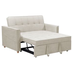 2-seater sofa Commit fabric in beige-gray color 142x93x90cm