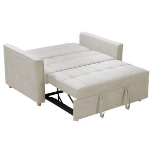 2-seater sofa Commit fabric in beige-gray color 142x93x90cm