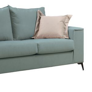 2-seater sofa Verona mint fabric with cream cushions 173x93x100cm