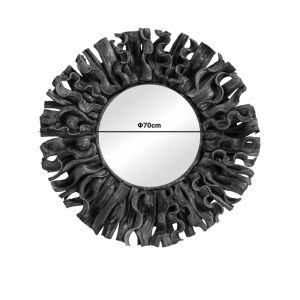 Adrez mirror wood in natural shade D70x8cm
