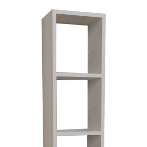 Barzine melamine cabinet in white shade 27.6x19.5x150cm