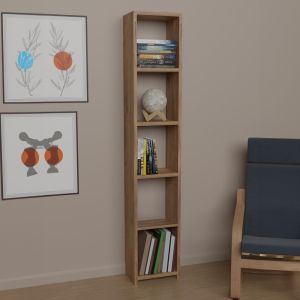Barzine melamine cabinet in natural shade 27.6x19.5x150cm