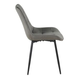 Berne chair velvet in anthracite color 53x62x84cm