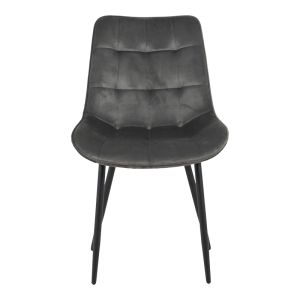 Berne chair velvet in anthracite color 53x62x84cm