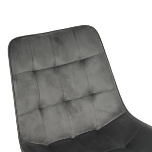Berne chair velvet in anthracite color 53x62x84cm