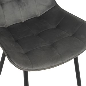 Berne chair velvet in anthracite color 53x62x84cm