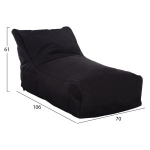 Bloom водоустойчив пуф Hm5111,14 черен с Uv защита 106x70x61hcm