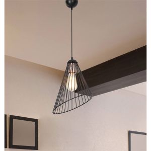 Ceiling Light Pwl-1192 E27 Black D24x83cm