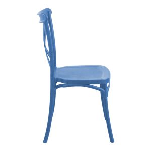 Crossie chair in blue shade 38x46.5x82cm