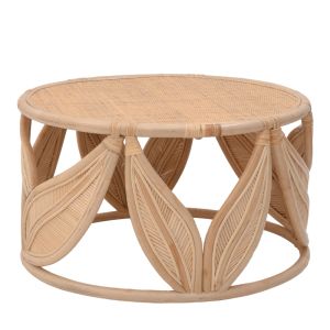 Et Of 2 Pieces Sofa And Table Ytrone-siderty Rattan In Natural Color - Garden And Sea