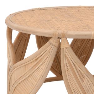 Et Of 2 Pieces Sofa And Table Ytrone-siderty Rattan In Natural Color - Garden And Sea