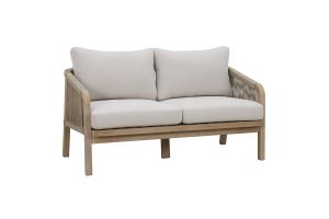 Garden Lounge Set 4pcs Malibu Natural Acacia Wood-beige Fabric