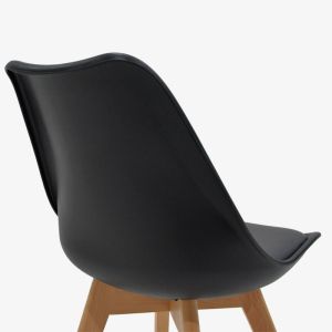 Gaston Chair Pp With Pu Color Black - Oak